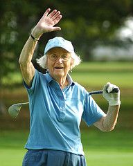 old lady golfer