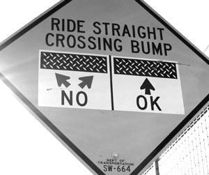 Go straight road sign